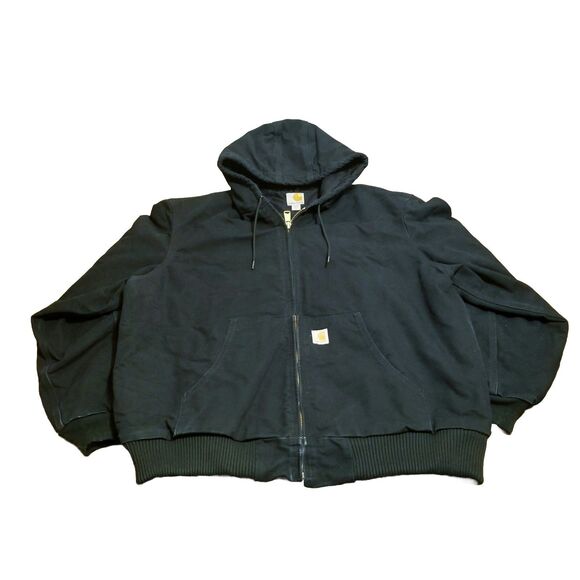Carhartt Other - Carhartt J140 Jacket Men Size XL Black Chore Hooded Canvas Workwear Vtg USA Made